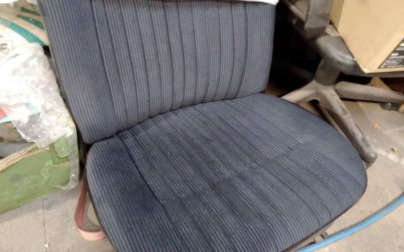 Trimming Department - Wide seat prior to a deep clean - AM Restoratiions