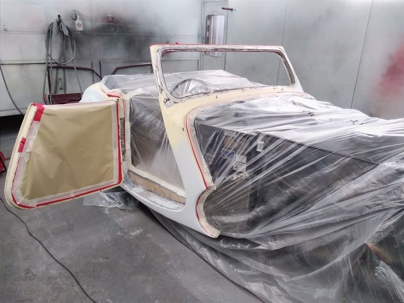 1947 Triumph Roadster Restoration and Respray - Respray Preparation - AM Restorations