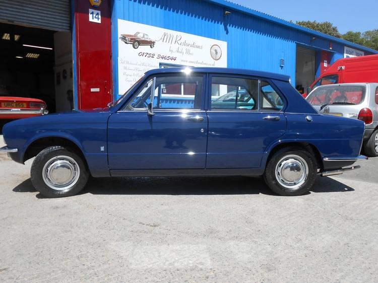 Car Restoration Services - Classic Blue Car - AM Restorations (UK) Ltd