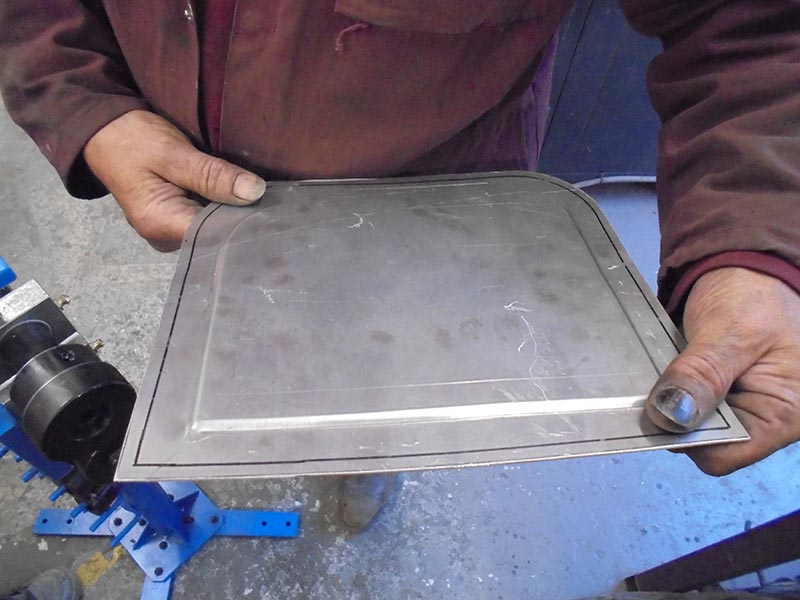 Classic Car Restoration Services - Bead Rolling Sample - AM Restorations (UK) Ltd
