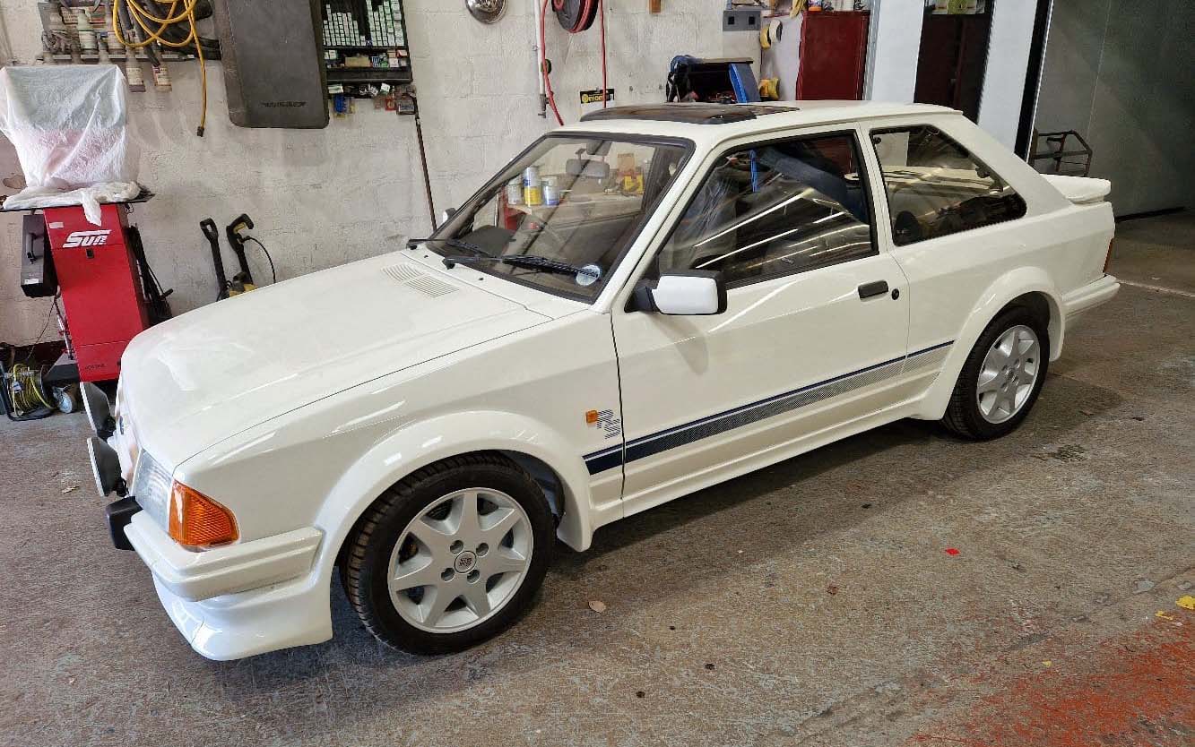Ford Escort TS Turbo - White Ford Escort RS Turbo Finished - AM Restorations (UK) Ltd